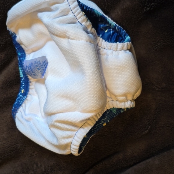HP🎉EUC - iPlay Swim Diaper Cover in Blue, 18M, Whale & Fish Theme, UPF 50+ - Picture 7 of 9